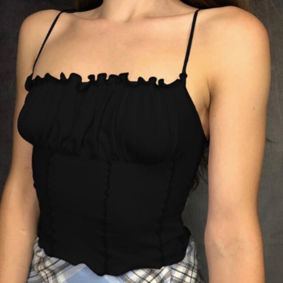 NEW Cropped Ruched Cami - Picture 1 of 3
